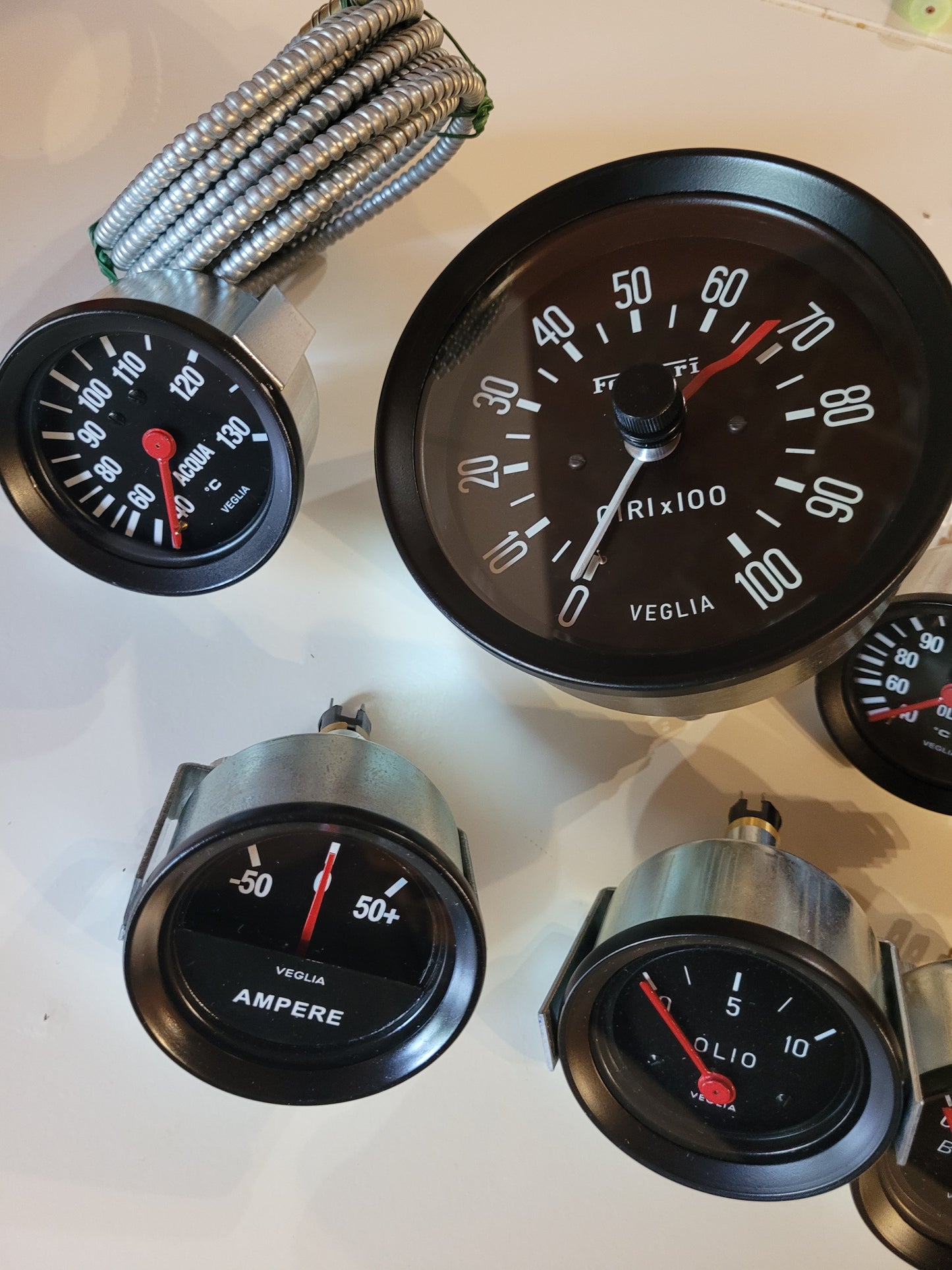 Ferrari 330 P3 P4 / 206 SP complete set gauges Veglia Borletti Refurbished