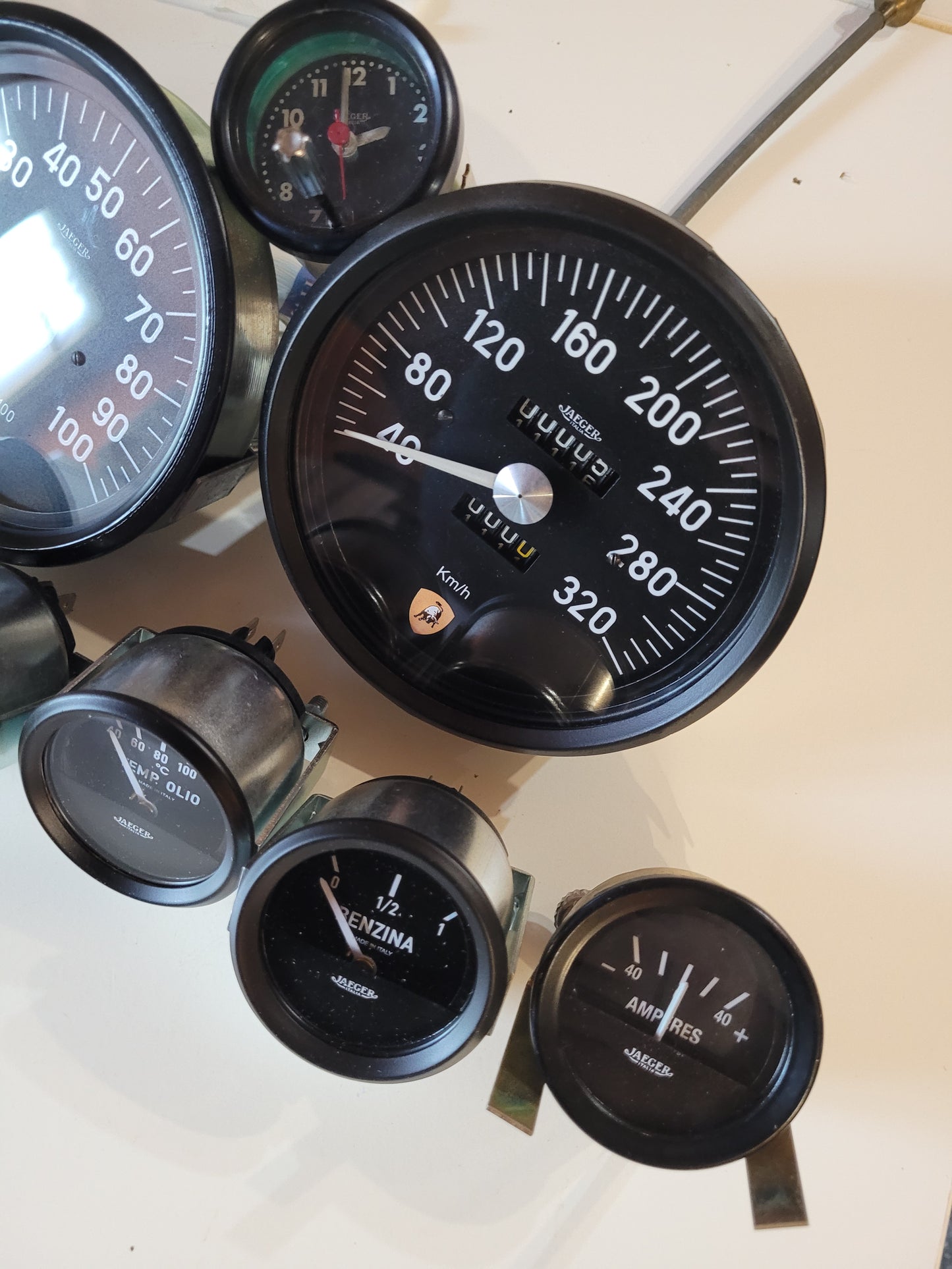 Lamborghini Miura P400 Jaeger complete set gauges refurbished