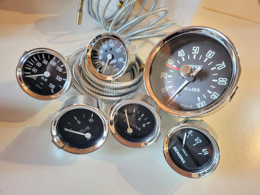 Ferrari 250 LM / GTO complete set gauges Veglia Borletti Refurbished