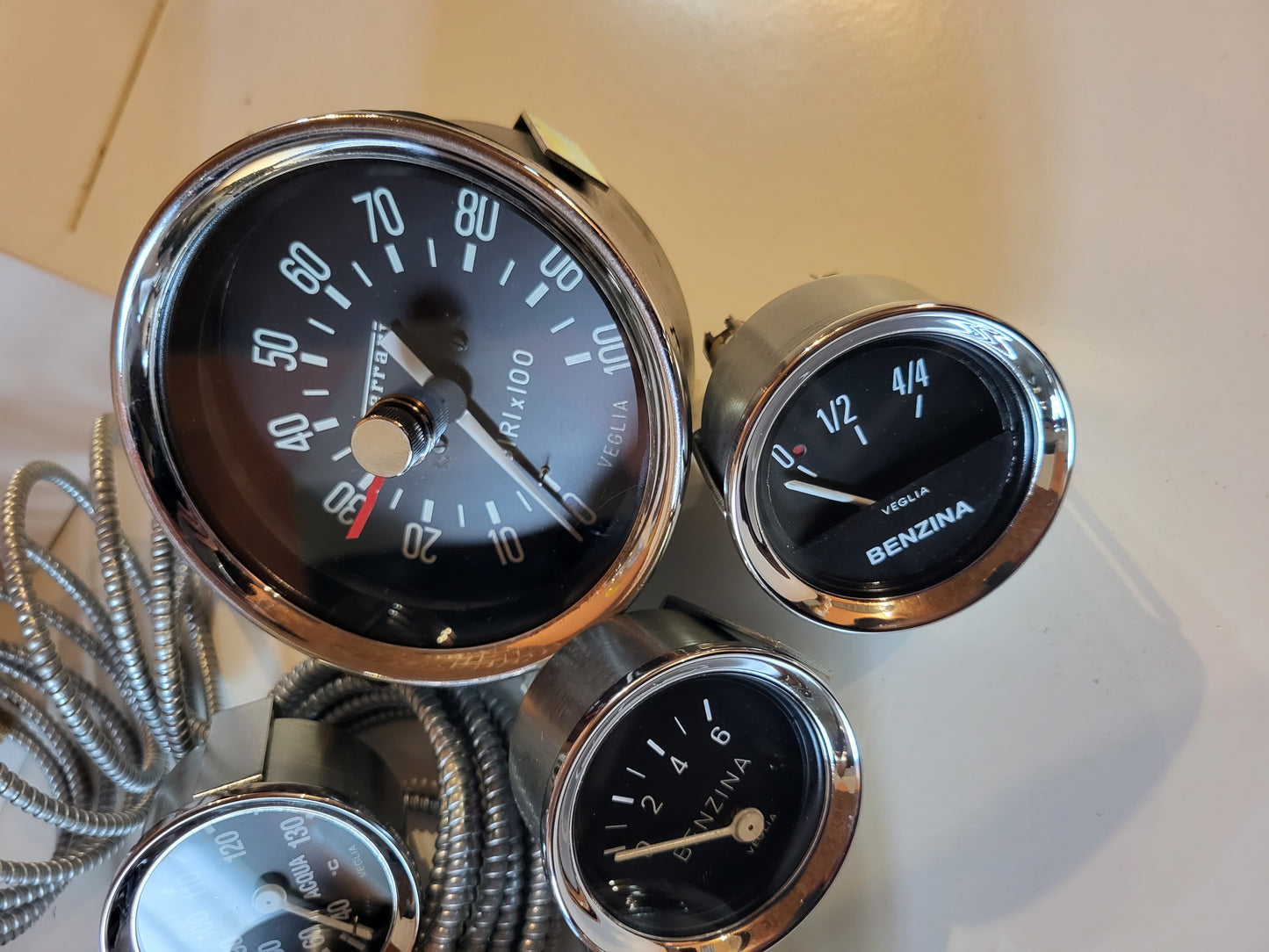 Ferrari 250 LM / GTO complete set gauges Veglia Borletti Refurbished