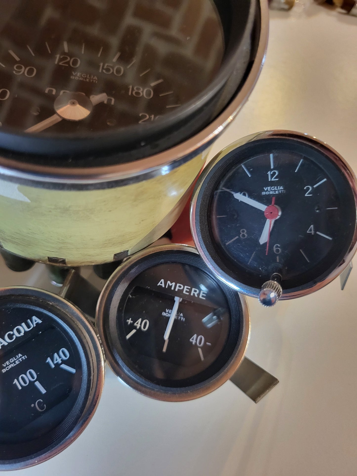 Ferrari Dino 246 GTS complete set gauges Veglia Borletti Refurbished