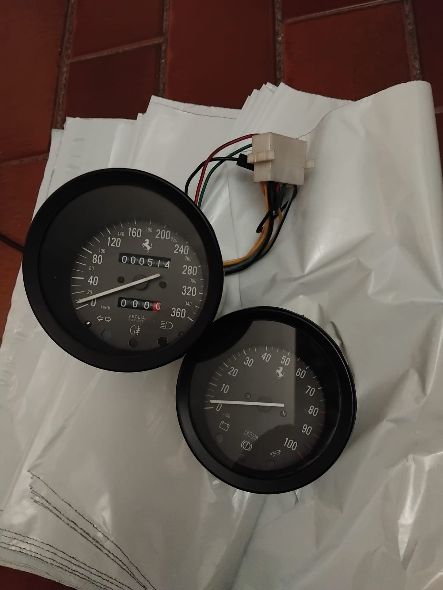 Ferrari F40 Speedometer & Tachometer Veglia Borletti Refurbished