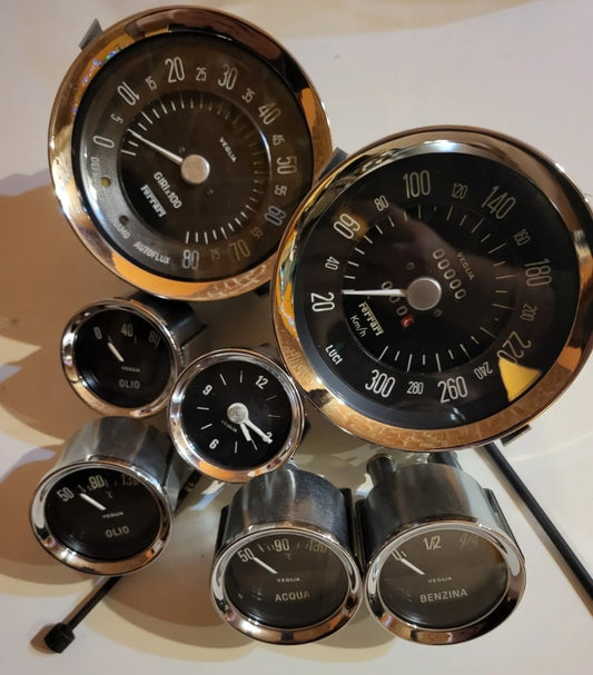Ferrari 250 SWB complete set gauges Veglia Borletti Refurbished