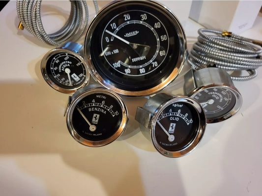 Ferrari 250 TR  complete set gauges Jaeger Sacma Milano Refurbished