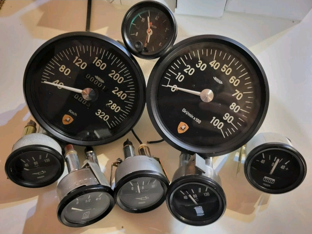 Lamborghini Miura P400 SV Jaeger complete set gauges refurbished
