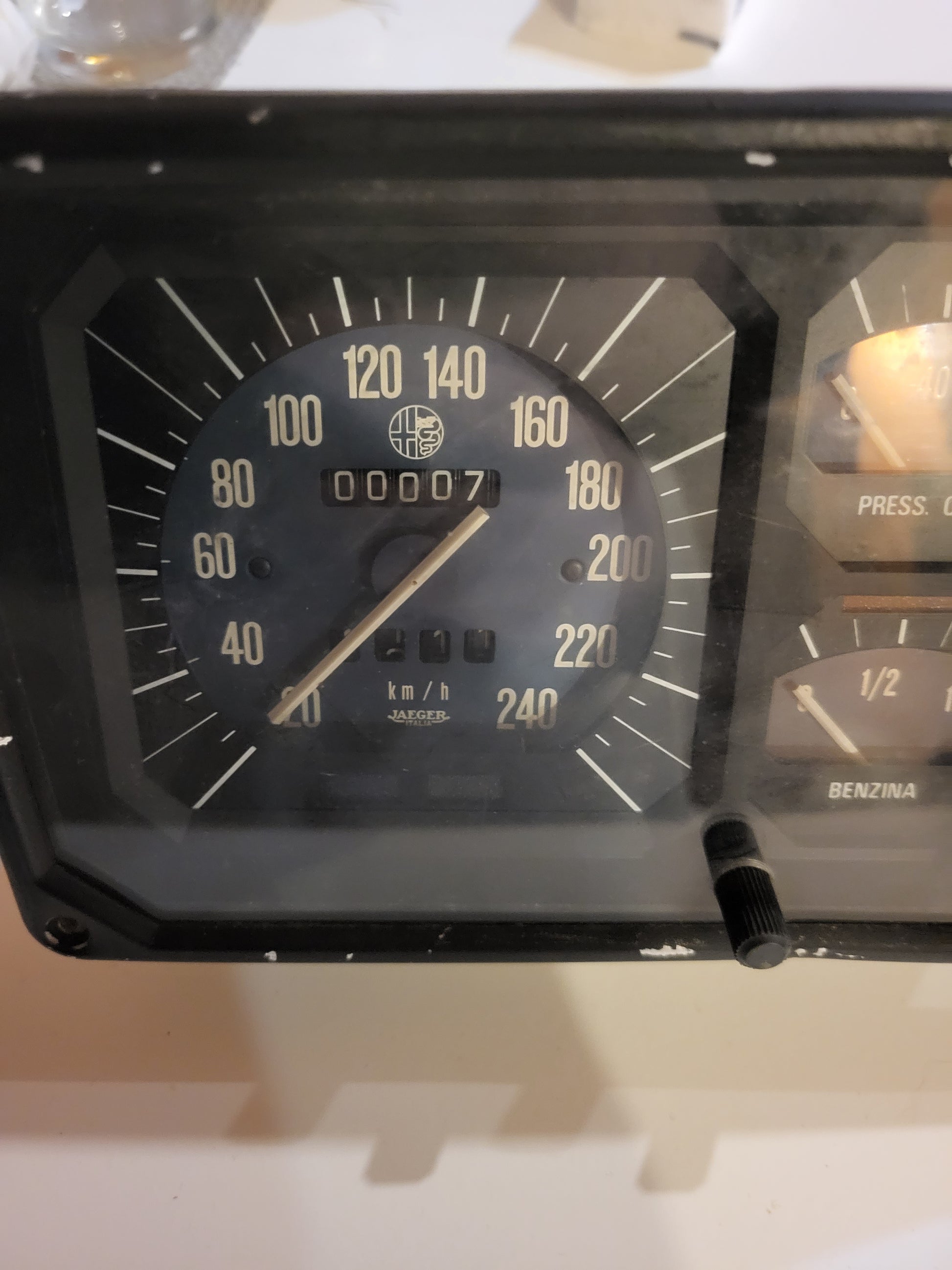 Alfa Romeo Alfetta GTV complete cluster set Jaeger original one - AUTOVIVA PASSION