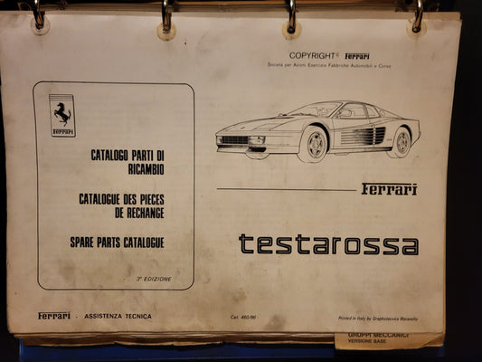 Ferrari 308 GTB GTS Ersatzteilkatalog 1980, ausgezeichneter Zustand 