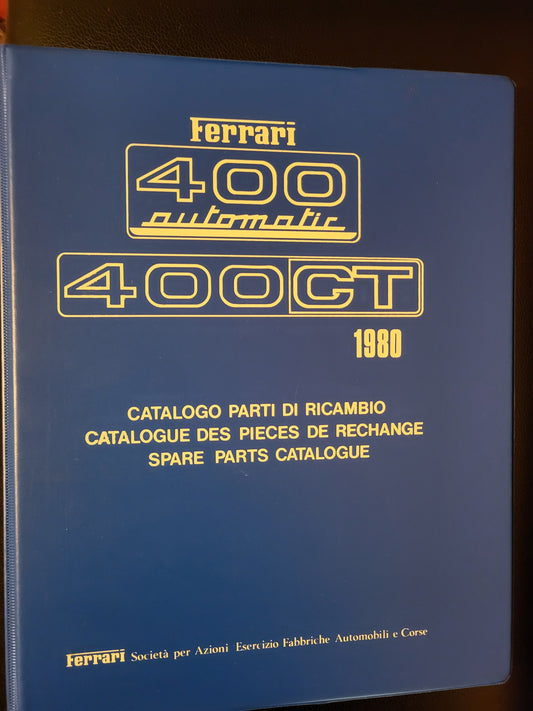 Ferrari 400 automatic 400 GT Spare Parts Catalog 1980 excellent condition - AUTOVIVA PASSION