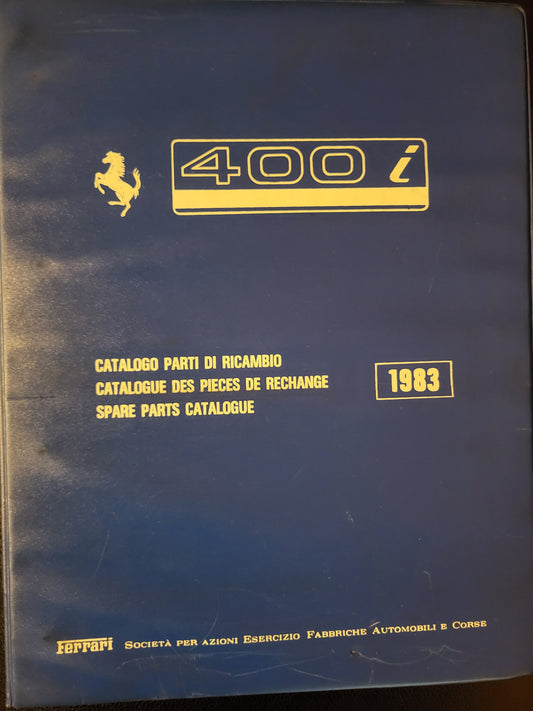 Catalogue de pièces de rechange Ferrari 308 GTB GTS 1980 en excellent état