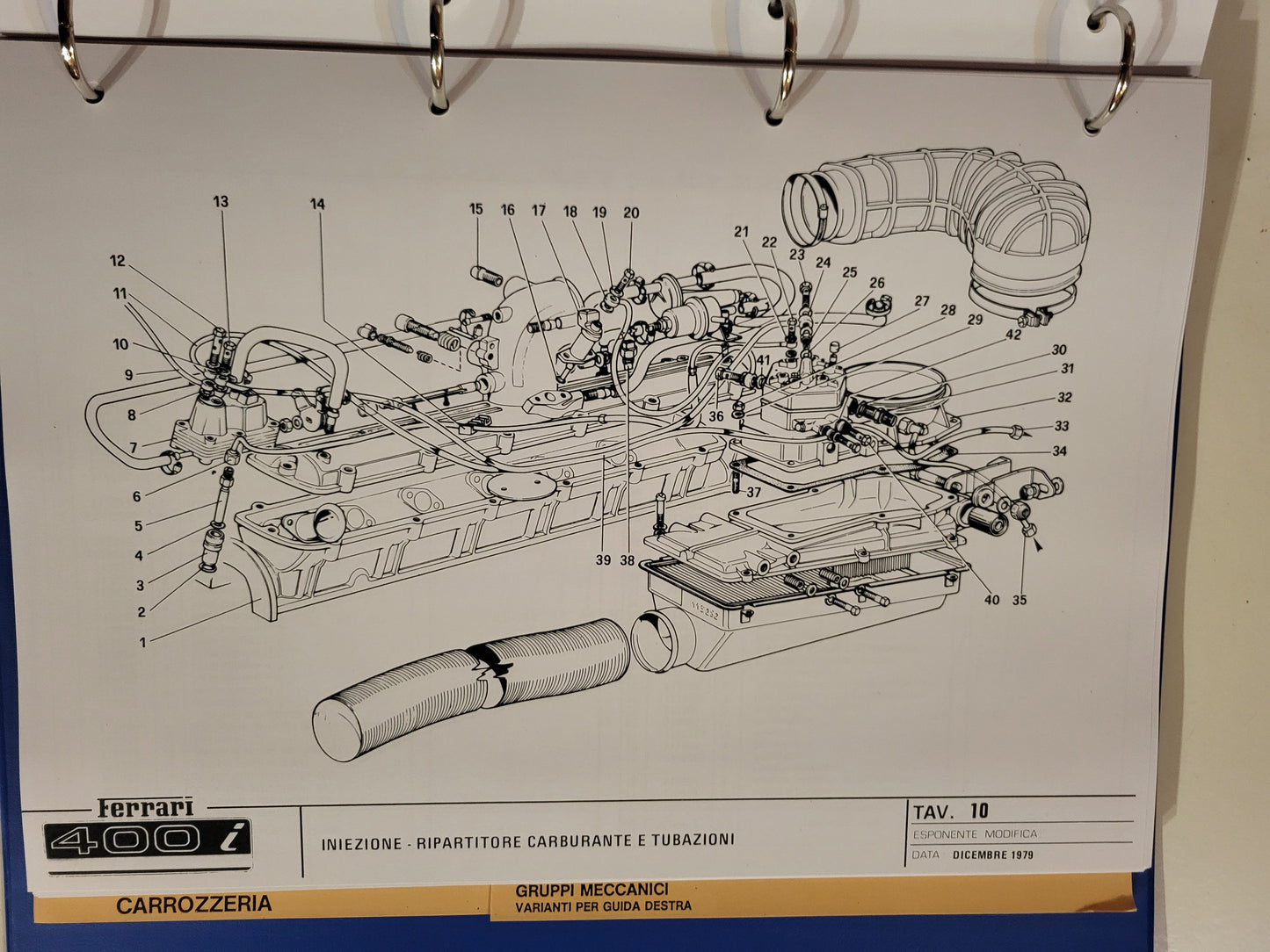 Ferrari 400i Spare Parts Catalog 1978 excellent condition - AUTOVIVA PASSION