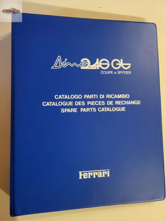 Ferrari Dino 246 GT Spare Parts Catalog 1975 excellent condition Ferrari