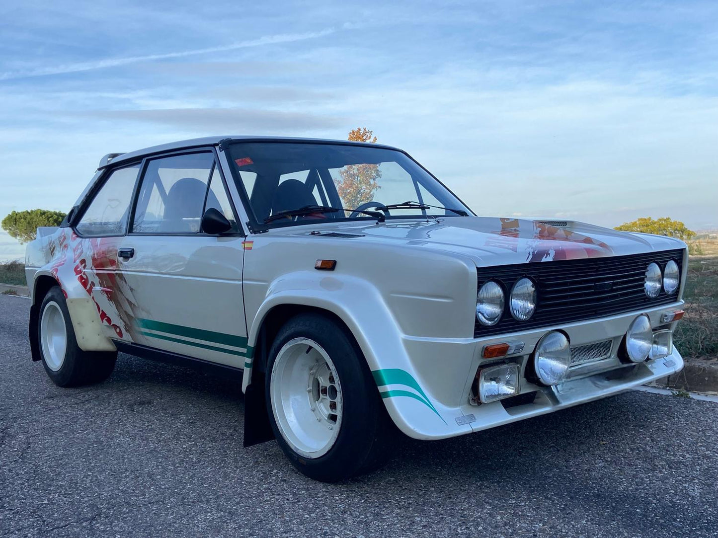 1977 Fiat 131 Abarth – Front view showcasing the iconic rally car design.