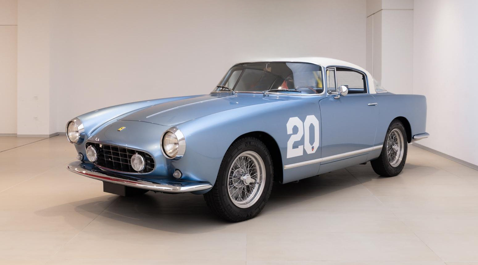 1956 Ferrari 250 GT Boano Alloy – Front view showcasing classic Italian grand tourer design.