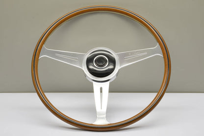 Porsche 356 A Wooden Steering Wheel – Mahogany Ø420 mm with Slotted Spokes