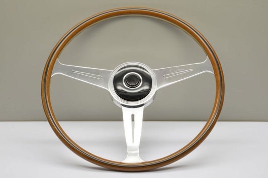 Porsche 356 A Wooden Steering Wheel – Mahogany Ø420 mm with Slotted Spokes
