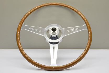 Porsche 356 A Wooden Steering Wheel – Mahogany Ø420 mm with Slotted Spokes