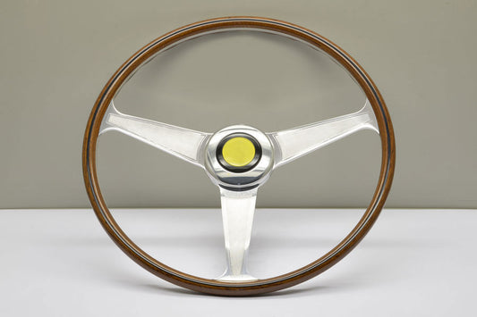 Ferrari 1959–1965 Wooden Steering Wheel – Mahogany Ø420 mm with Guilloché Spokes
