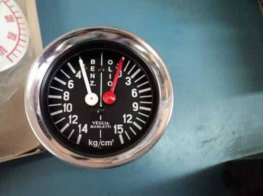Restored Ferrari 126c f1 fuel & oil pressure