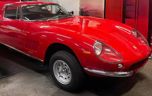 1966 Ferrari 275 GTB – Front view showcasing the iconic V12 grand tourer design.