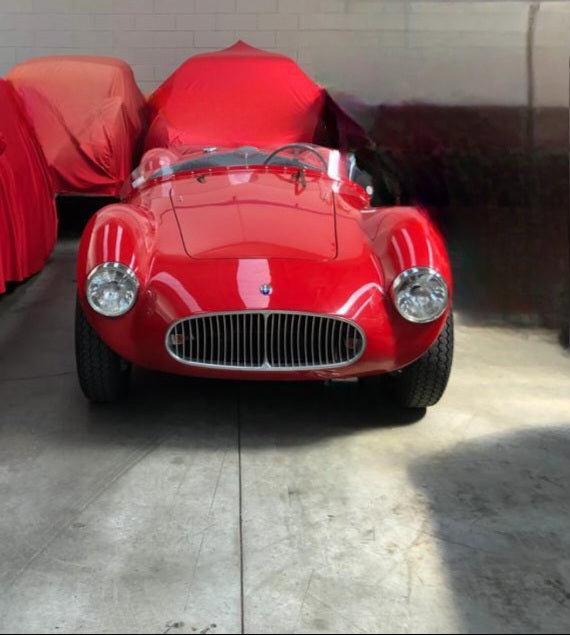 1953 Maserati A6 GCS – Front view showcasing classic Italian race car design.